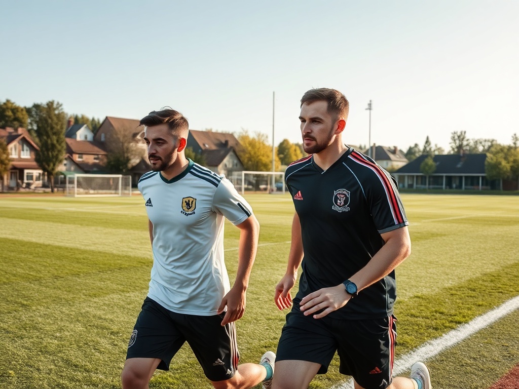 Piłkarze KPS Siedlce walczą o piłkę podczas meczu play-offów o medale